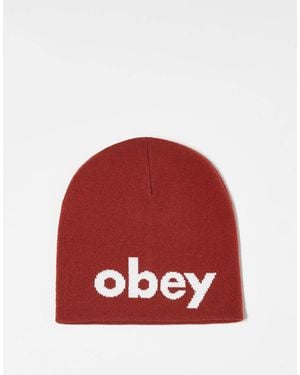 Obey – lowercase – strickmütze - Rot