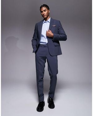 River Island Skinny Suit Trousers - Blue