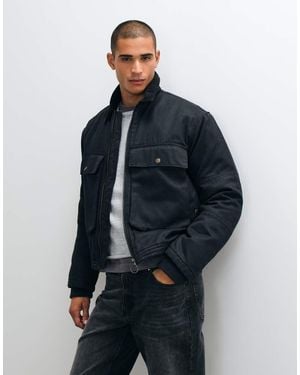 Weekday Giacca Utility Barn Nera - Blu