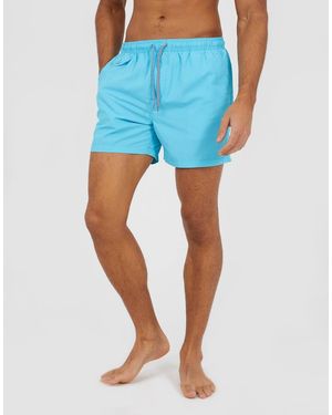 Brave Soul Elasticated Swimshorts - Blue