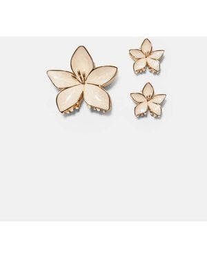 Stradivarius Set Van 3 Bloemenclips - Wit