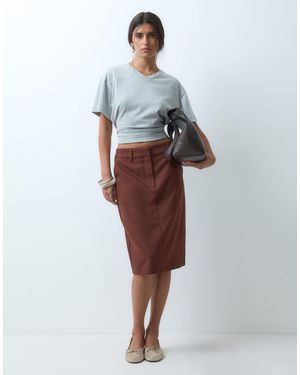 ASOS – eleganter, knielanger bleistiftrock - Blau