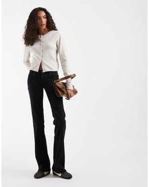ONLY Lola Super Low Waist Flared Jeans - White