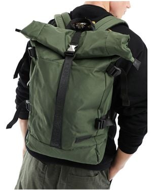 Consigned Roll Top Backpack With Buckle Fastening - Green