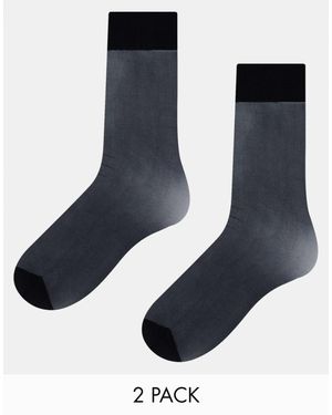 Lindex – 2er-pack durchscheinende socken - Blau