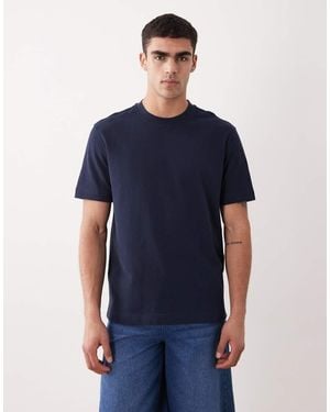 Mango 100% Cotton Relaxed Fit T-shirt - Blue