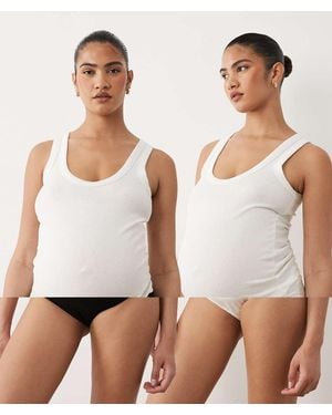 Mama.licious Mamalicious Maternity 2 Pack Briefs - White