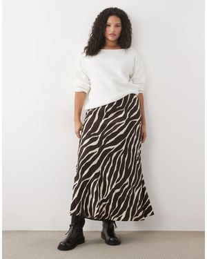 Vero Moda Mid Rise Satin Maxi Skirt - White