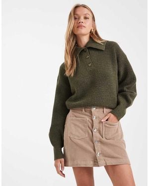 ONLY Falda Beis De Talle Alto De Pana De -Neutro - Verde