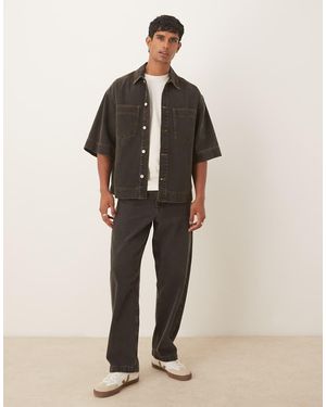 ASOS Losse Rechte Jeans Van Co-Ord Set - Naturel