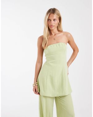 Vero Moda Longline Bandeau Top Co-ord - Green
