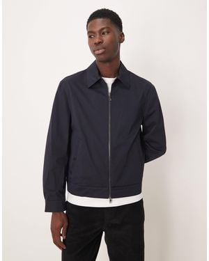 Mango Cotton Mix Collared Jacket - Blue
