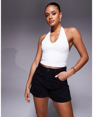 Princess Polly Saldana Mid Waist Denim Shorts - Gray