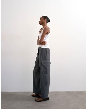 TOPSHOP Tailored Cargo Trouser - White