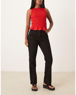 OMNES High Rise Straight Fit Jeans - Black