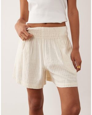 Vila Shorts mit smokbund und struktur - Natur
