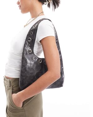 Pull&Bear Cabas souple à œillets - Blanc