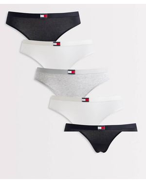 Tommy Hilfiger Heritage 5 Pack Lingerie Thongs - White