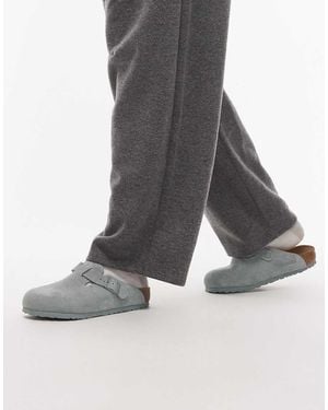 Birkenstock Boston Suede Clogs - Grey