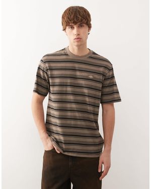 Dickies Stevensville - t-shirt rayé - marron