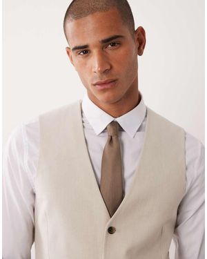 ASOS Chaleco De Traje Entallado De -Neutro