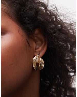 TOPSHOP Emmy Folded Earrings - Brown