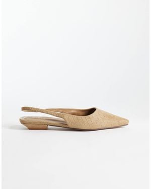 SIMMI Simmi London Teri Slingback Pointed Flat Shoes - White