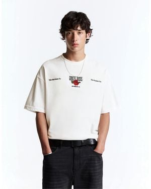 Pull&Bear – t-shirt - Weiß