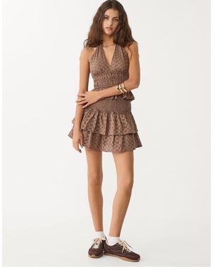 Stradivarius Skort Met Borduursels - Naturel