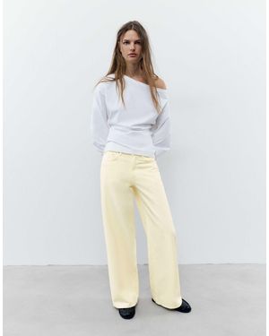 Pull&Bear Low-rise baggy-jeans - Gelb