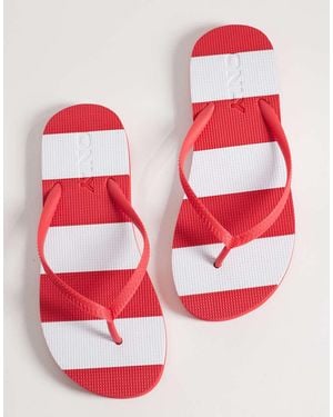ONLY Chanclas Rojas A Rayas De - Rojo