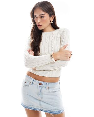 Superdry – essentials – slim fit pullover - Weiß