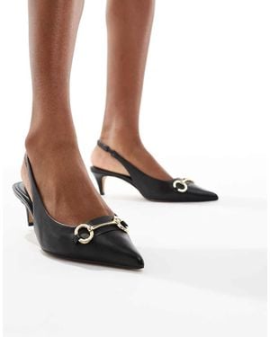 ALDO Finnea Kitten Heel Slingback Shoes - White