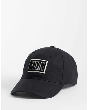 Calvin Klein Casquette à gros logo au centre - Noir