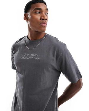 Only & Sons Relaxed T-shirt With Home Print - Grey