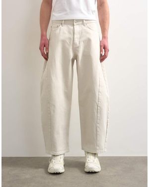 TOPMAN Vaqueros Blancos Rígidos De Corte Barrel De - Neutro