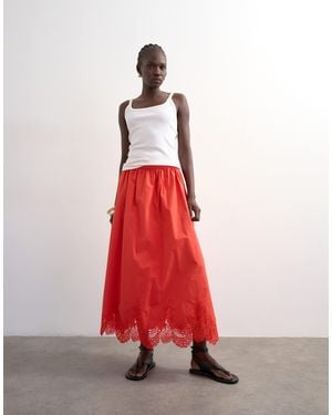 TOPSHOP – maxi-tellerrock - Rot