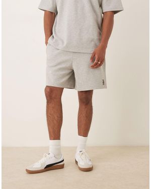 ASOS Short d'ensemble oversize avec broderie - chiné - Neutre