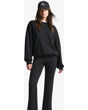 Bershka Modal Flare Trousers - Black