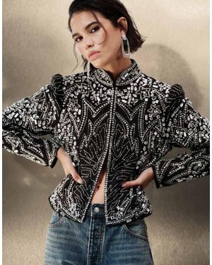ASOS Giacca Elegante Decorata - Marrone