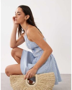 esmé studios Esmee Halter Mini Beach Dress - Blue