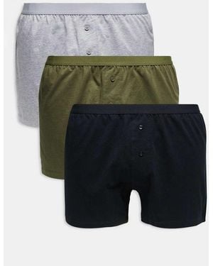 ASOS 3 Pack Jersey Boxer - Multicolour