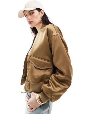 Levi's Andy Techy Satin Bomber Jacket - Natural