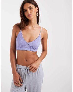 Free People Heirloom Seamless Bralette - Blue