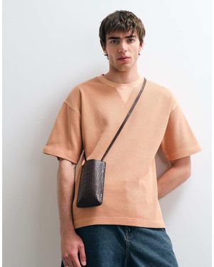 ASOS COLLECTIVE Heavyweight Oversized Waffle T-shirt - Grey