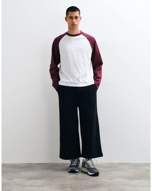 ASOS Jort extra long en gris chiné - Blanc