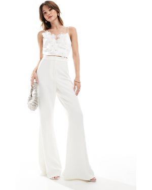 French Connection Arlette Flare Leg Pants - White