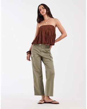 ASOS Awkward Length Cargo Trouser With Pocket Detail - Green