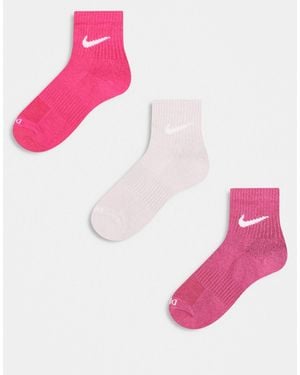 Nike 3-pack Ankle Socks - Pink