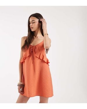 Vero Moda Frill Trim Cami Mini Dress - Orange